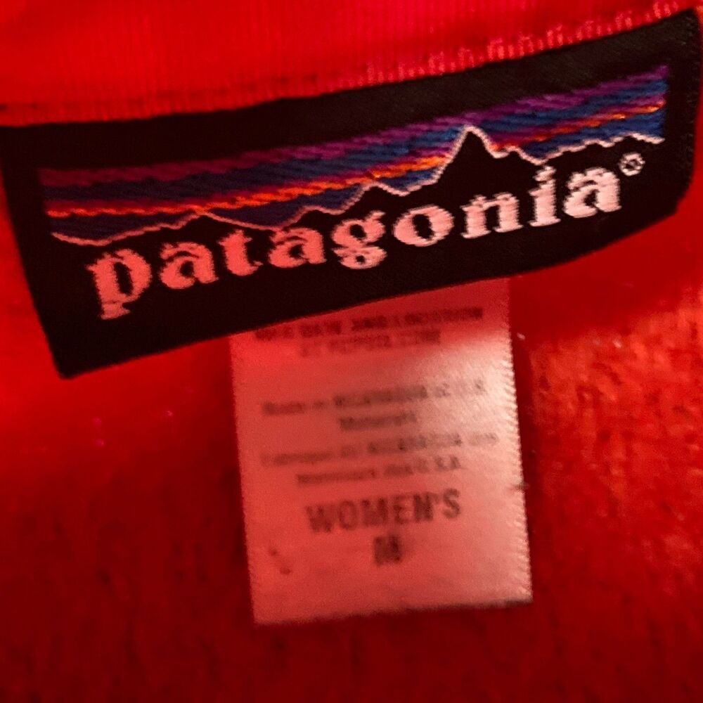 Patagonia Re Tool Snap T Pullover Womens Medium Orange Polartec Fleece - Picture 3 of 5